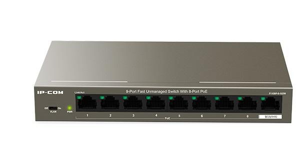 Switch IP-COM F1109P-8-102W, 9 port, 10/100 Mbps