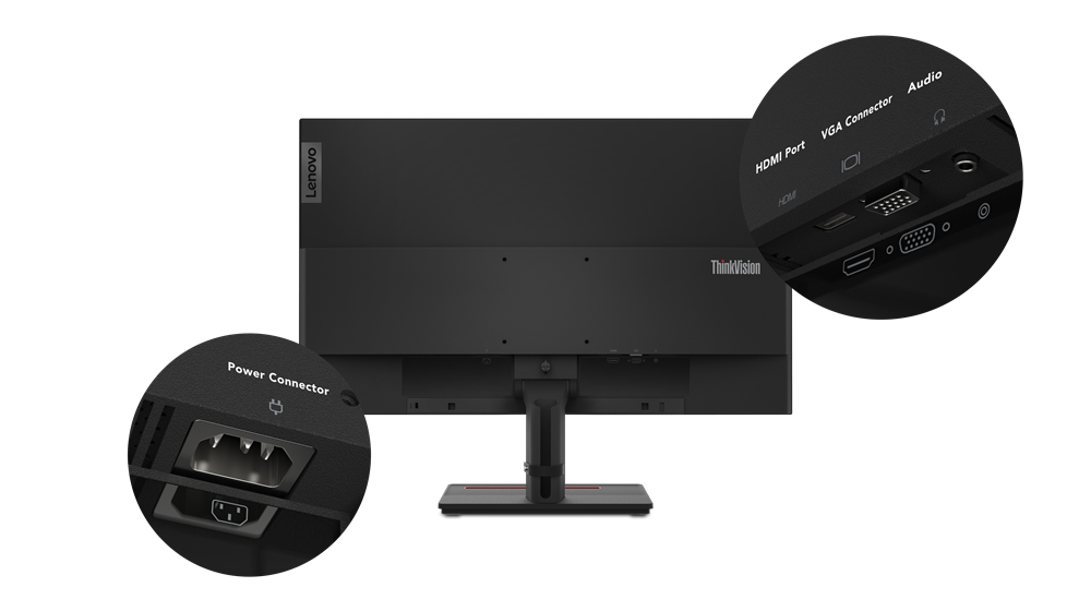 Monitor LED Lenovo ThinkVision S27e-20,27inch, IPS FHD, 4ms, 60Hz, negru - 1 | YEO