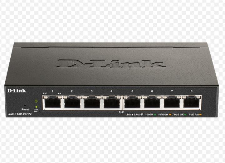 Switch D-Link DGS-1100-08V2, 8 port, 10/100/1000 Mbps