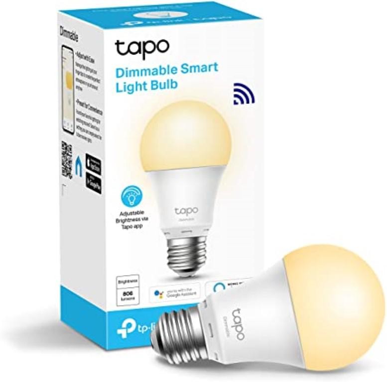 TP-Link Tapo L510E Smart bulb White, Yellow Wi-Fi, Dimmable, E27, Wi-Fi Protocol IEEE 802.11b/g/n, Wi-Fi Frequency 2.4 GHz Wi-Fi