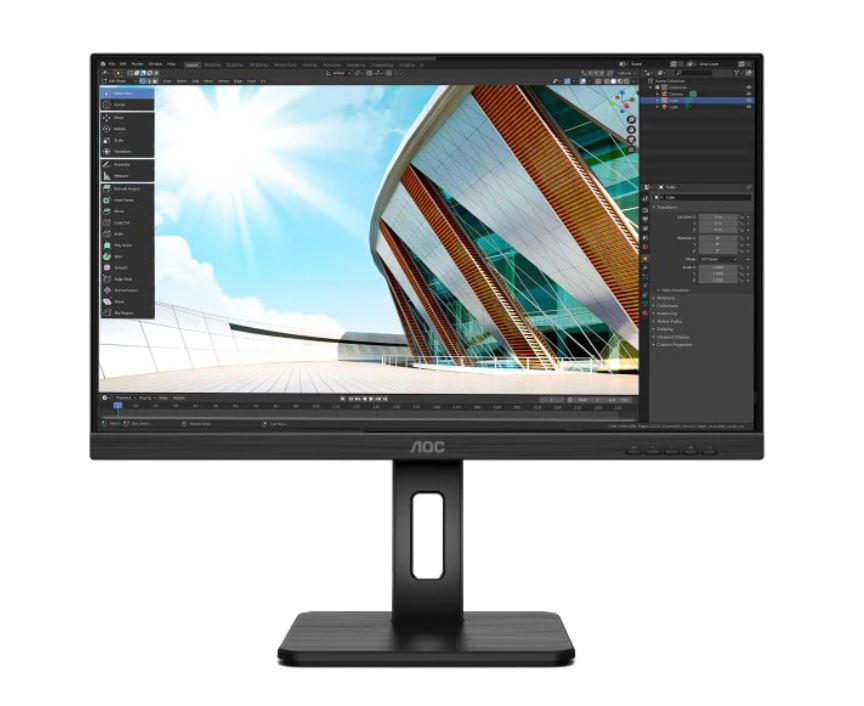 Monitor aoc 22p2q 21.5 inch, panel type: ips, backlight: wled, resolution: 1920 x 1080, aspect ratio: 16:9, refresh rate:75hz,