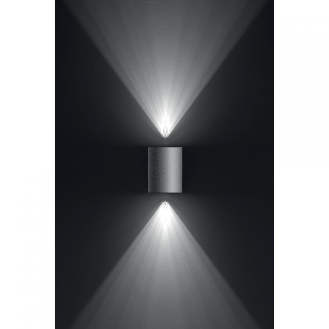 Aplica LED pentru exterior Philips Cistus, 2x4.5W (70W), 1000 lm, lumina calda (2700K), dimabila, IP44, 117x109x140mm, Inox
