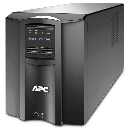 UPS APC Smart-UPS SMT line-interactive / sinusoidala 1000VA / 700W 8conectori C13, baterie RBC6, optional extindere garantie cu