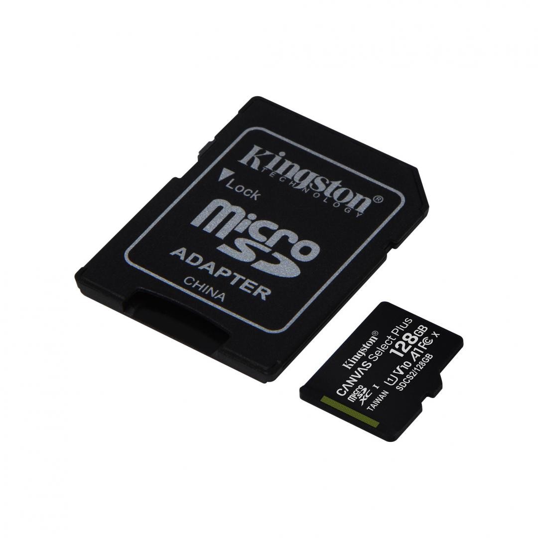 Card de Memorie MicroSD Kingston Canvas GO Plus, 128GB, Adaptor SD, Class 10 (Class imagine 2022 3foto.ro