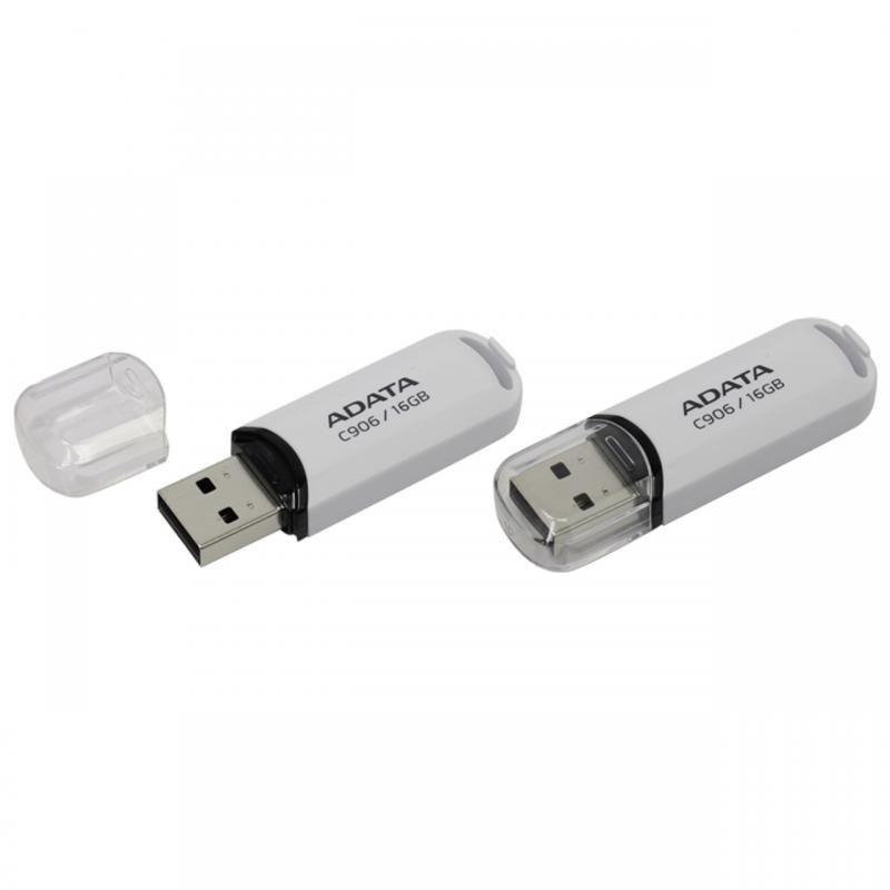 Memorie USB Flash Drive ADATA C906, 16GB, USB 2.0, alb 16GB imagine 2022 3foto.ro