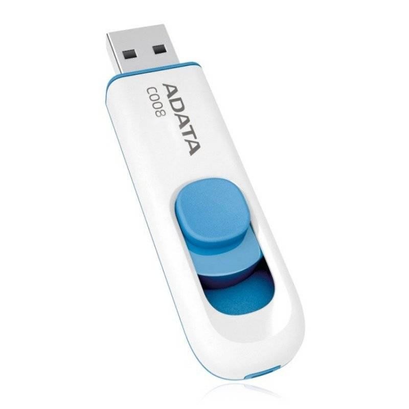 Memorie USB Flash Drive ADATA C008, 32GB, USB 2.0, alb 1cctv.ro imagine 2022 3foto.ro