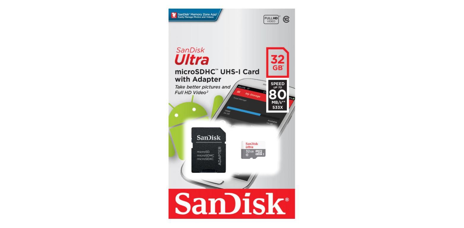Card de Memorie SanDisk MicroSDHC, 32GB, Adaptor SD, Class 10 (Class imagine 2022 3foto.ro