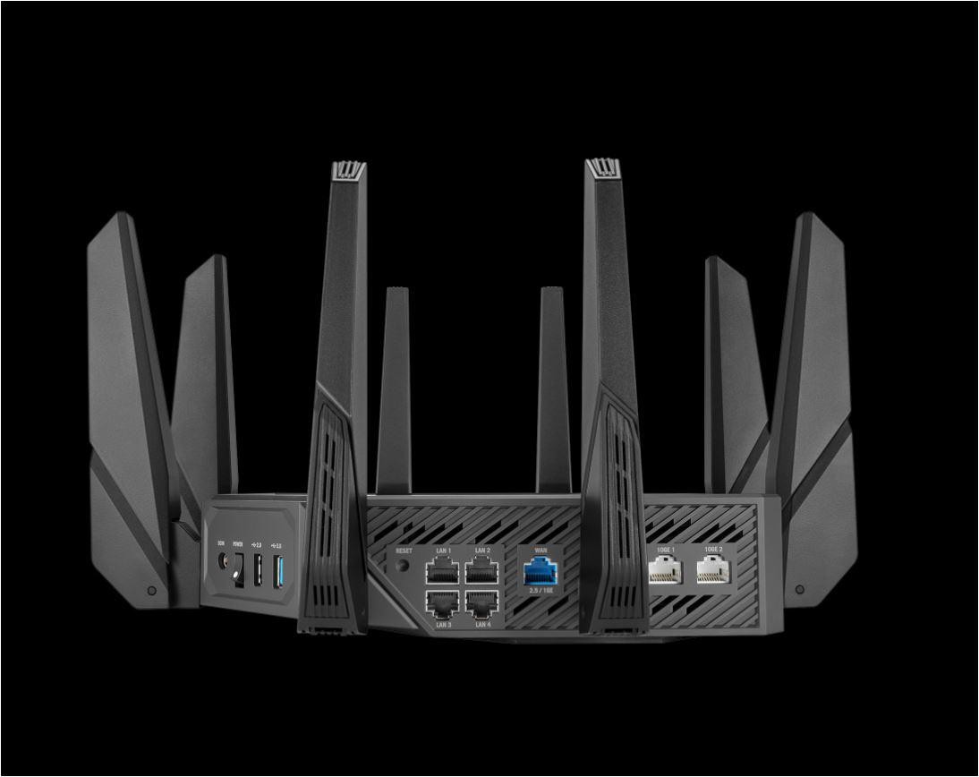Asus Quad-band WiFi Gaming Router GT-AXE16000 Network Standard: WiFi 6 (802.11ax), WiFi 6E (802.11ax), Backwards compatible with retelistica