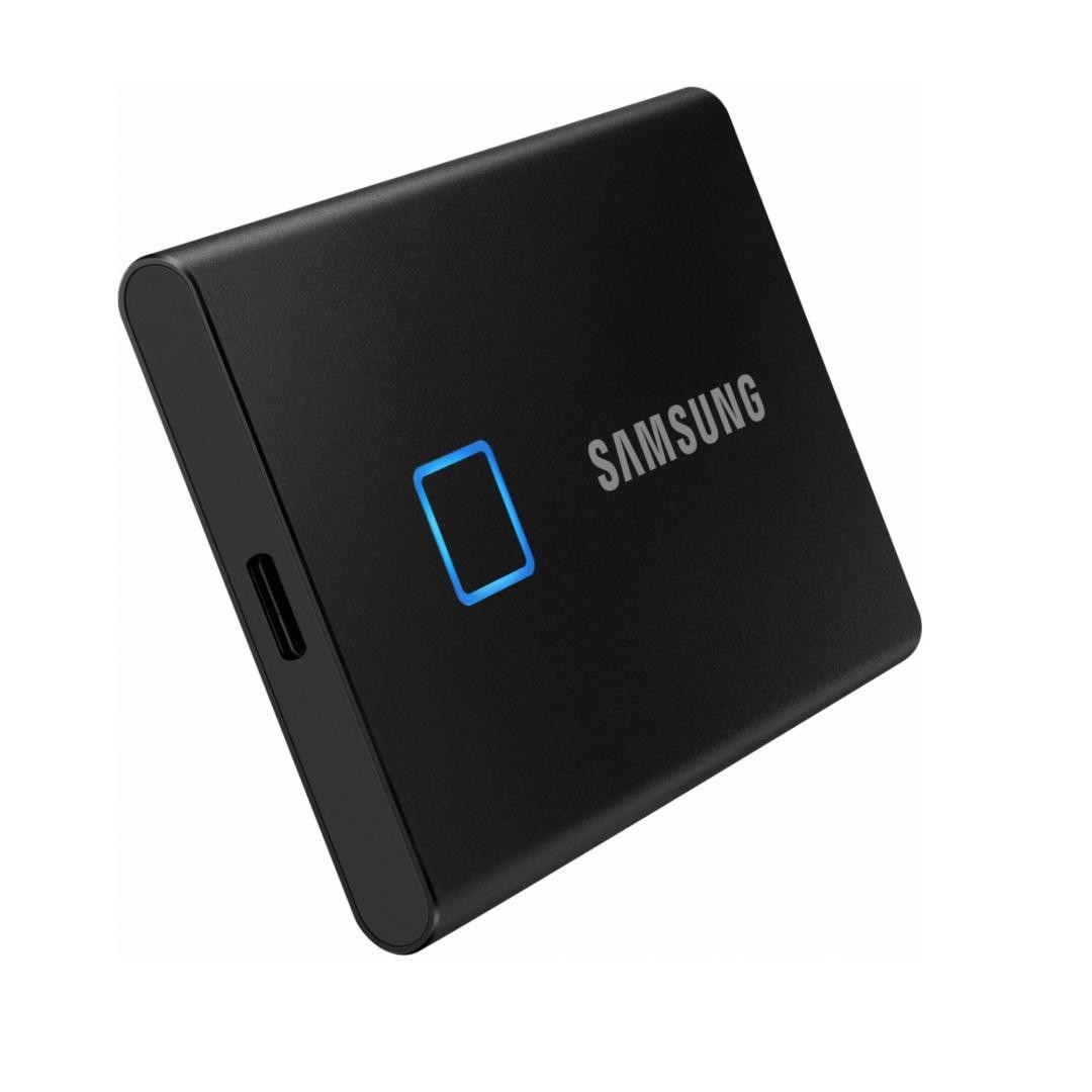 SSD Extern Samsung T7 Touch portabil, 2TB, Negru, USB 3.1 1cctv.ro imagine 2022 3foto.ro