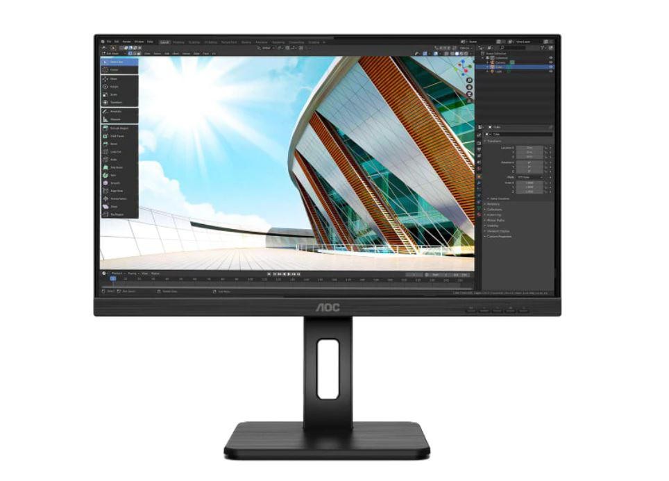 MONITOR AOC 27P2C 27 inch, Panel Type: IPS, Backlight: WLED, Resolution: 1920 x 1080, Aspect Ratio: 16:9, Refresh Rate:75Hz, Re