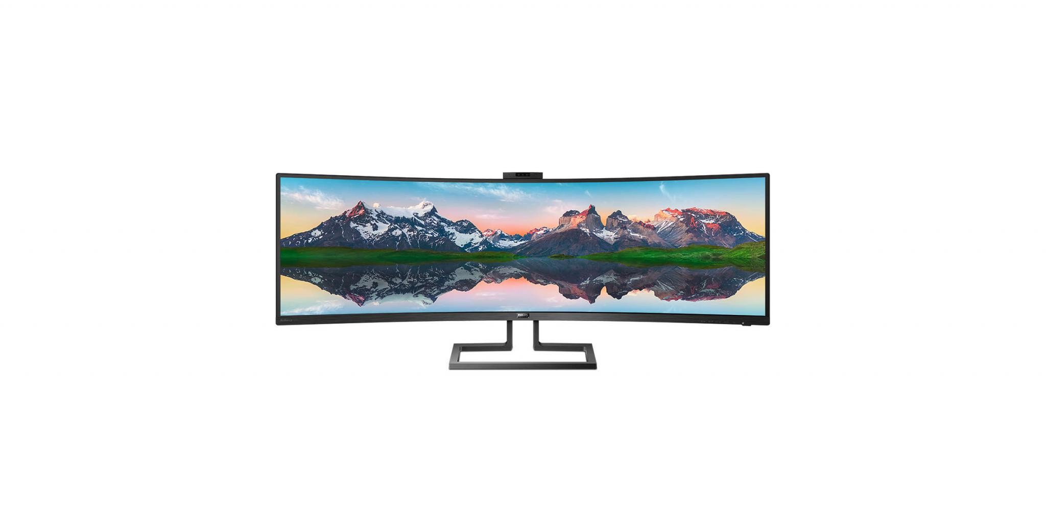 Monitor philips 499p9h 48.8 inch, panel type: va, backlight: wled, resolution: 5120x1440, aspect ratio: 32:9, refresh rate:70hz