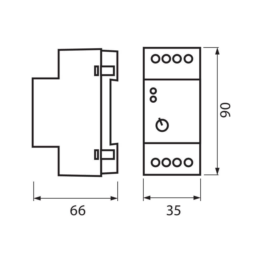 Senzor crepuscular incastrat Vivalux ECHO, 230V, 20A, IP65, 35x66x90mm, Gri - 1 | YEO