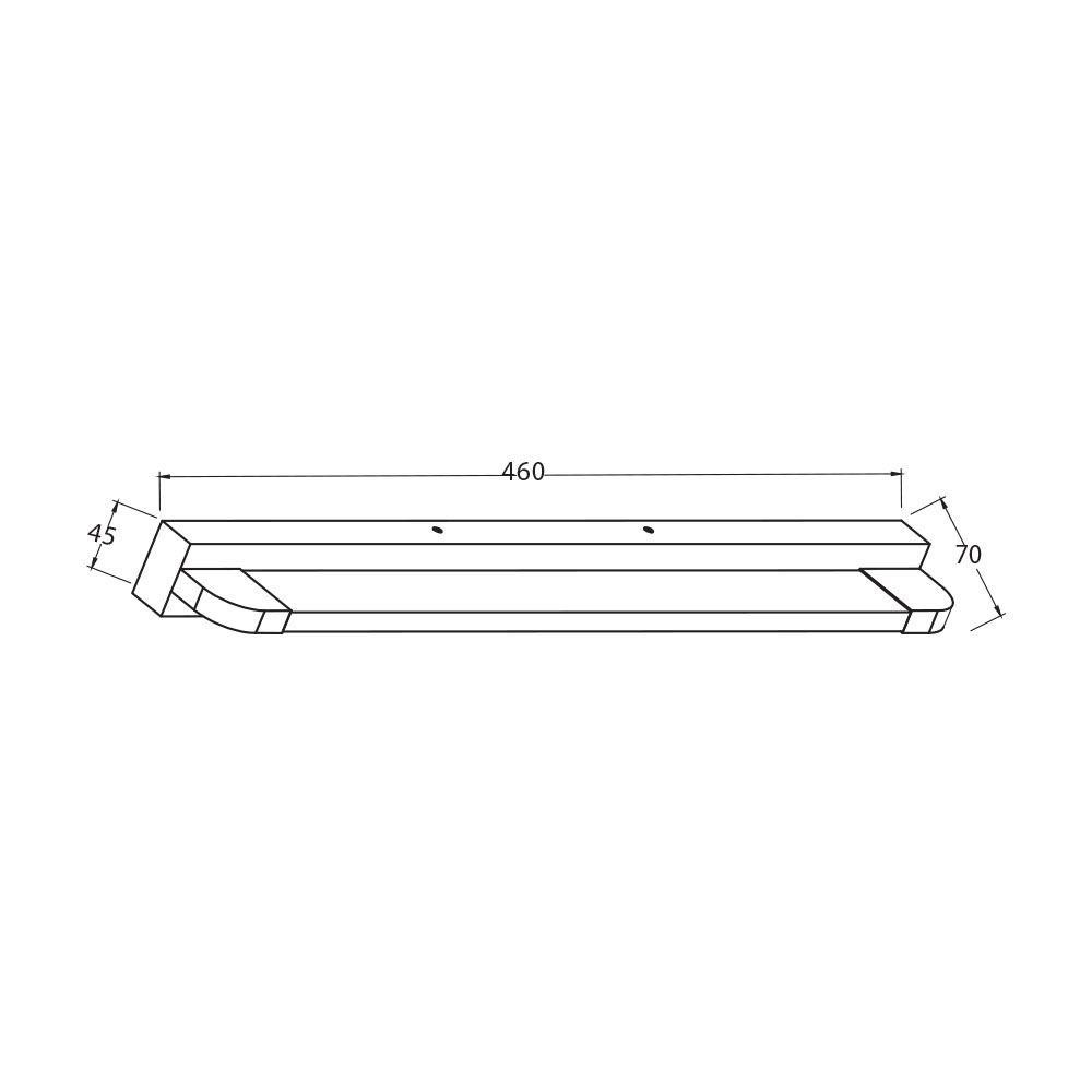 Aplica LED pentru baie Vivalux MODENA, 9W, 585 lm, lumina neutra(4000K), 120°, IP20, 460x70x45mm, 30000h, Crom - 1 | YEO