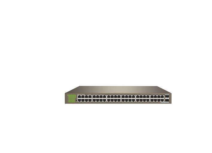 Switch IP-COM G1050F, standarde retea: IEEE 802.3, IEEE 802.3u, IEEE 802.3x, IEEE 802.3ab, IEEE 802.3z, interfata: 48 x 10/100/1
