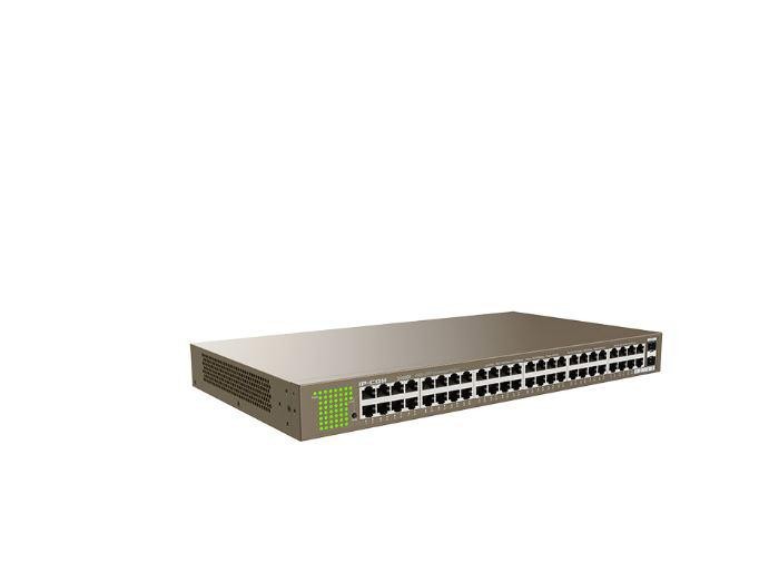 Switch IP-COM G1050F, standarde retea: IEEE 802.3, IEEE 802.3u, IEEE 802.3x, IEEE 802.3ab, IEEE 802.3z, interfata: 48 x 10/100/1 - 1 | YEO