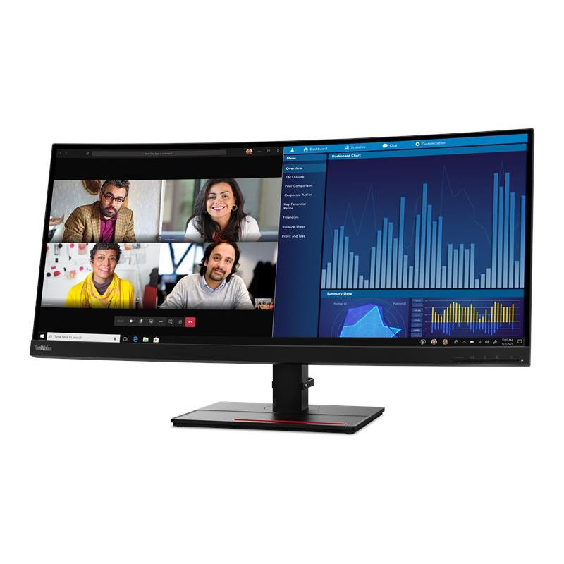 Monitor LED Lenovo ThinkVision P34w-20, 34.14inch, IPS UWQHD, 4ms, 60Hz, negru - 1 | YEO