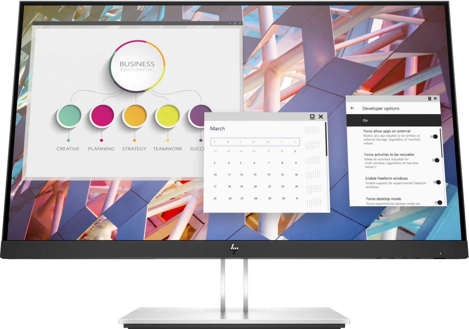 Monitor LED HP E24 G4, 23.8inch, FHD IPS, 5ms, 60Hz, negru - 2 | YEO