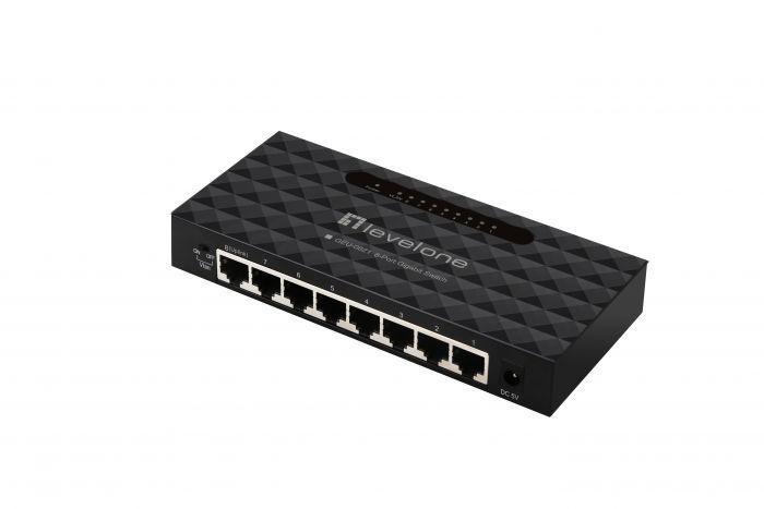 LevelOne GEU-0821 8-Port Gigabit Switch, 160.9 x 71.6 x 26.3 mm - 1 | YEO