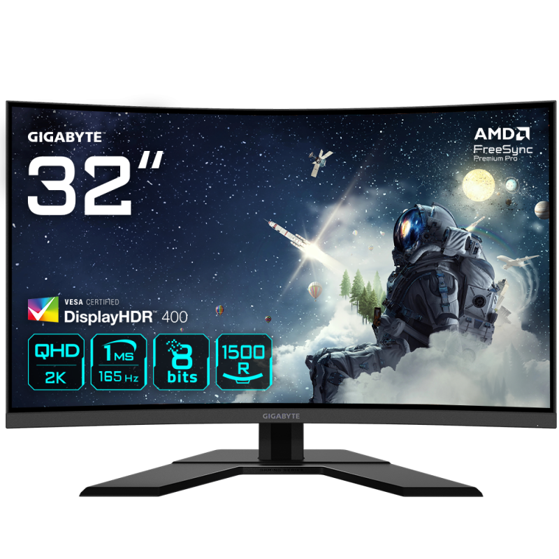 Monitor LED Gigabyte G32QC A-EK, 31.5inch, QHD VA, 1ms, 165Hz, negru - 3 | YEO