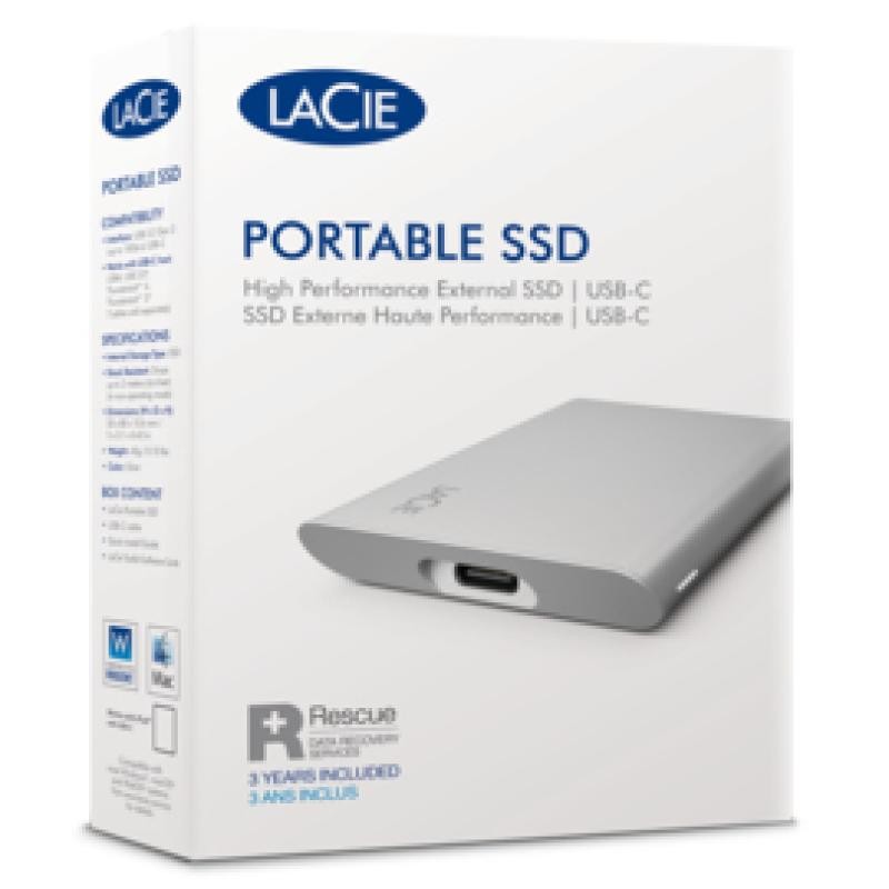 SSD Extern LaCie, 2TB, Silver, USB 3.2 - 5 | YEO