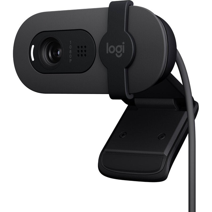 Camera web Logitech Brio 100, rezolutie 1920 x 1080 Full HD, 30 fps, microfon incorporat, conexiune USB-A, lungime cablu 1.5m, n - 1 | YEO