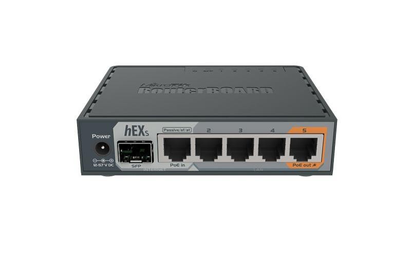 Mikrotik 5-Port Gigabt Ethernet Router, RB760iGS, 5* 10/100/1000Ethernetports, CPU nominal frequency: 880 MHz, 2* CPU core count - 2 | YEO