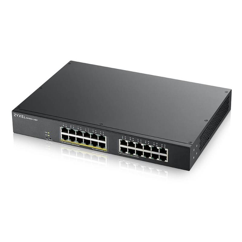 Zy GS1900-24, 24-port GbE L2, 12 Prt POE - 1 | YEO