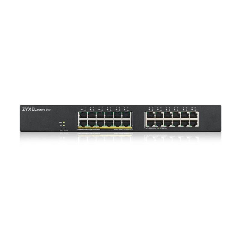 Zy GS1900-24, 24-port GbE L2, 12 Prt POE - 3 | YEO