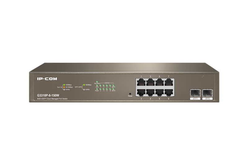 IP-COM 8-Port Gigabit Ethernet managed switch, G3310P-8-150W Network standard: IEEE 802.3, IEEE 802.3u, IEEE 802.3ab, IEEE 802.3 - 2 | YEO