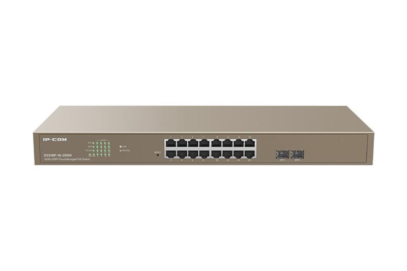IP-COM 18-Port Gigabit Ethernet managed switch, G3318P-16-250W Network standard: IEEE 802.3, IEEE 802.3u, IEEE 802.3ab, IEEE 802 - 2 | YEO