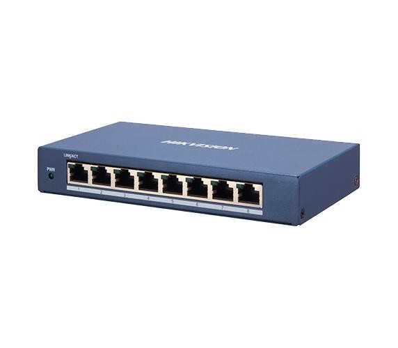 Switch 8 porturi Gigabit Hikvision DS-3E1508-EI, L2, Smart Managed, 8 × gigabit RJ45 porturi, switching capacity 16 Gbps, networ - 1 | YEO