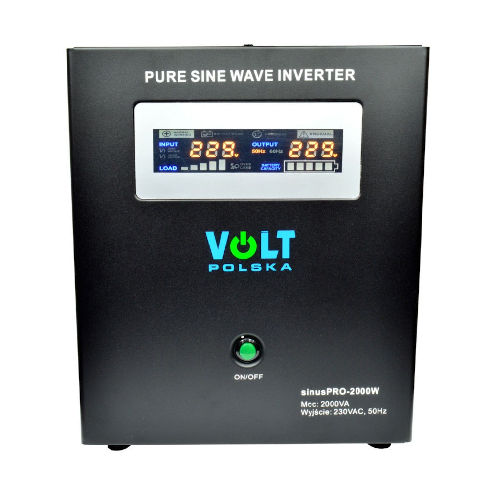 UPS centrale termice VOLT sinus PRO-2000W 2000VA 1400W Tensiune baterie 24V (2 x 12V)