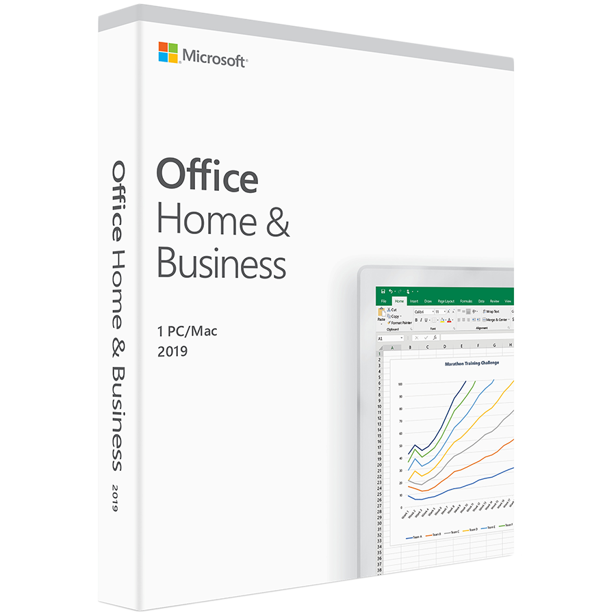 Microsoft Office home and business 2019 english eurozone medialess p6