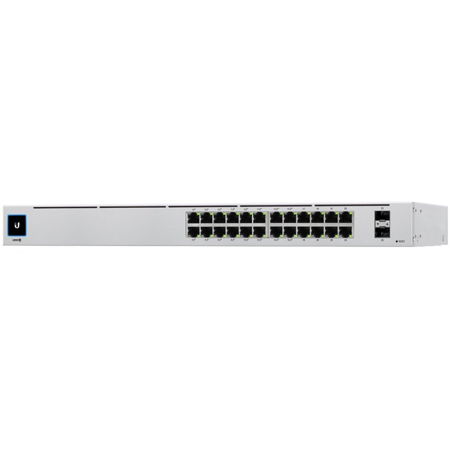 Ubiquiti USW-Pro-24-POE-EU configurable Gigabit Layer2 and Layer3 switch with auto-sensing 802.3at PoE+ and 802.3bt PoE