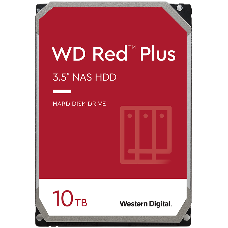 HDD NAS WD Red Plus (3.5”, 10TB, 256MB, 7200 RPM, SATA 6 Gb/s) 10TB