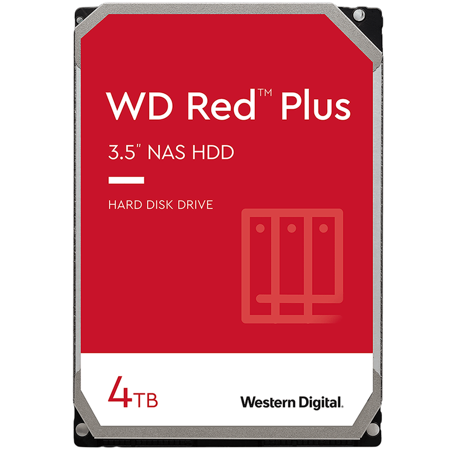 HDD NAS WD Red Plus (3.5'', 4TB, 128MB, 5400 RPM, SATA 6 Gb/s)