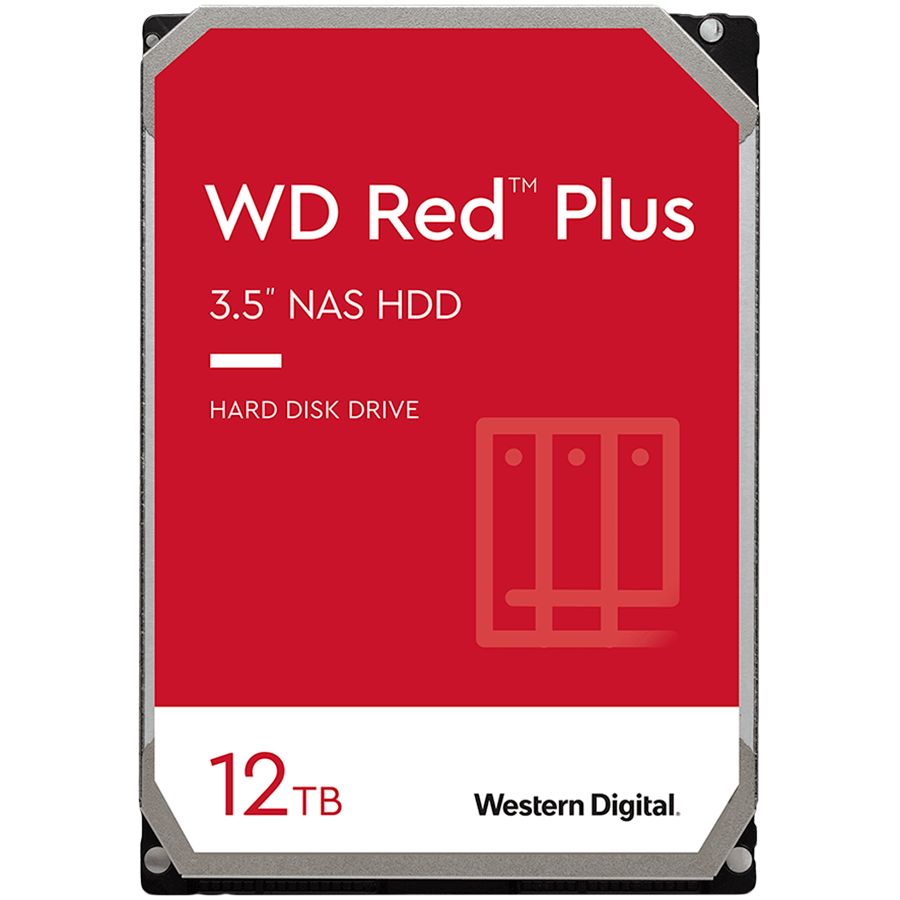 HDD NAS WD Red Plus (3.5”, 12TB, 256MB, 7200 RPM, SATA 6 Gb/s) 12TB/