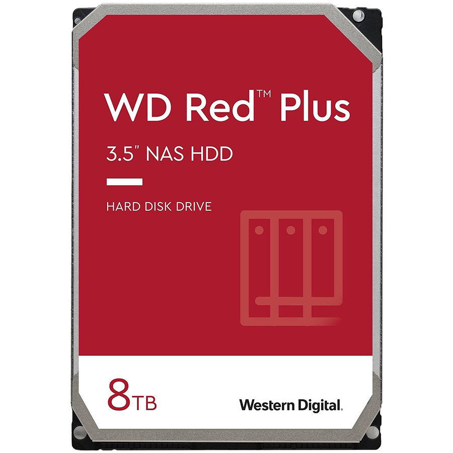 HDD NAS WD Red Plus (3.5'', 8TB, 256MB, 7200 RPM, SATA 6 Gb/s)