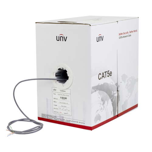 Cablu utp cat5e 0.45mm, cupru integral, cutie 305 metri - unv cab-lc2100b-e-in