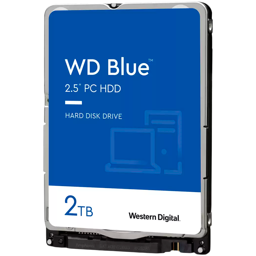 HDD Mobile WD Blue 2TB SMR (2.5'', 128MB, 5400 RPM, SATA 6Gbps)