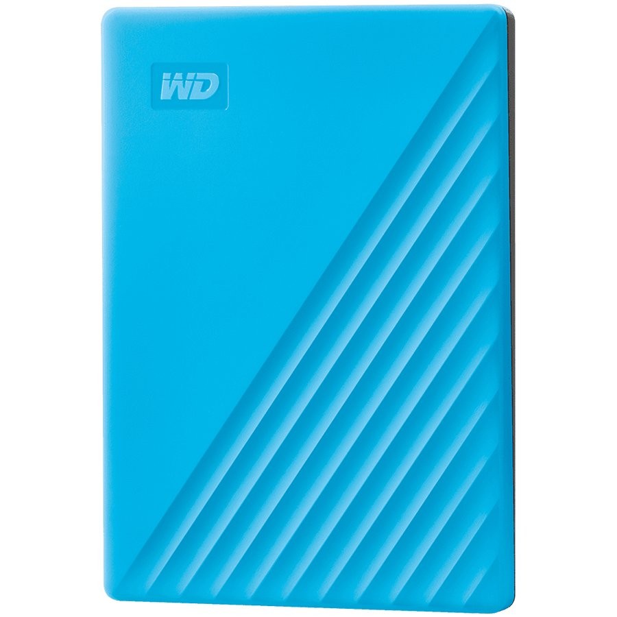 HDD Extern WD My Passport 2TB, 256-bit AES hardware encryption, Backup Software, Slim, USB 3.2 Gen 1 Type-A up to 5 Gb/s, Blue S