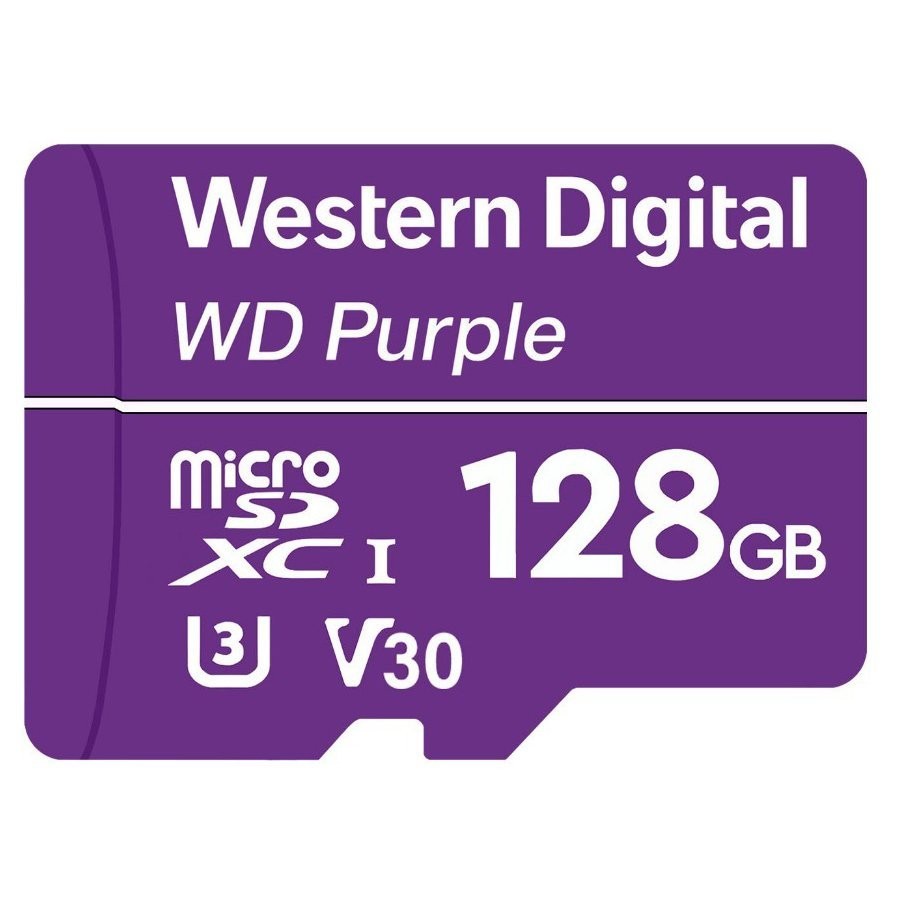 Western Digital Microsdxc card wd purple sc qd101 ultra endurance 128gb, sda 6.0, speed class 10, tbw 64