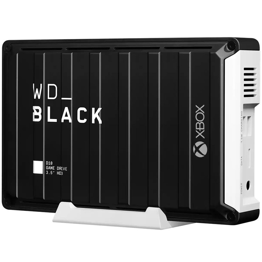 HDD Extern WD Black D10 Game Drive for Xbox 12TB, USB 3.2 Gen 1, 2x 7.5W USB Type-A charging ports to charge your gear , Black 12TB/
