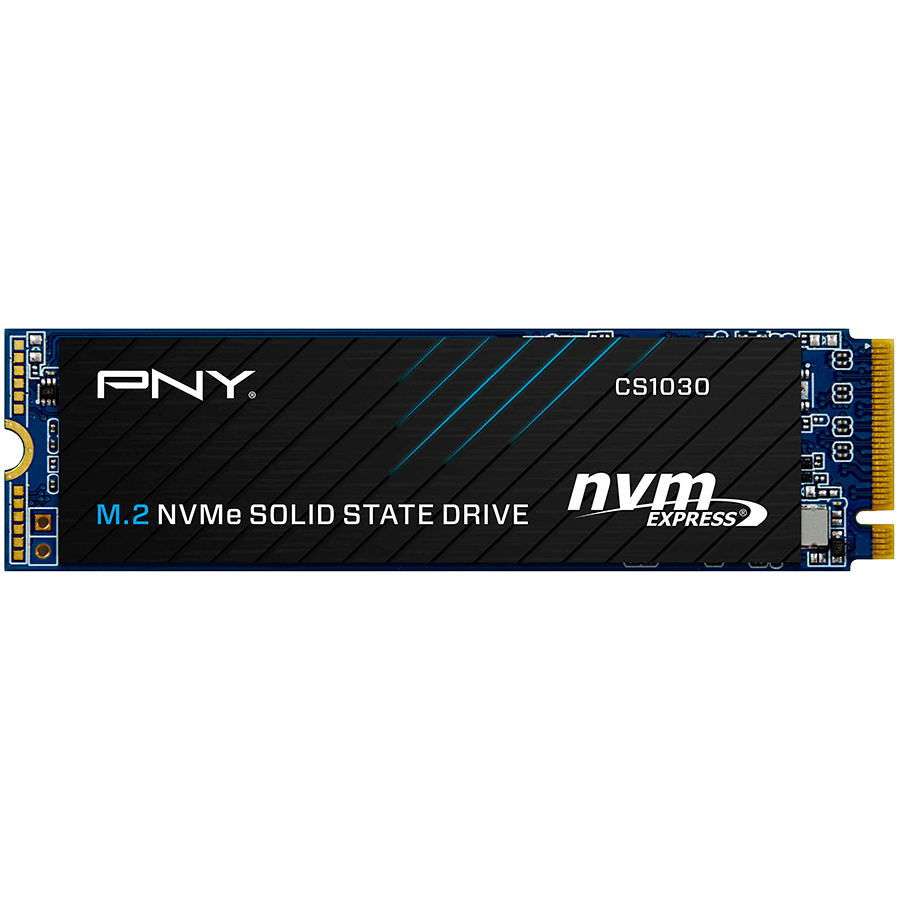 PNY CS1030 500GB SSD, M.2 NVMe, PCIe Gen3 x4, Read/Write: 2000 / 1100 MB/s