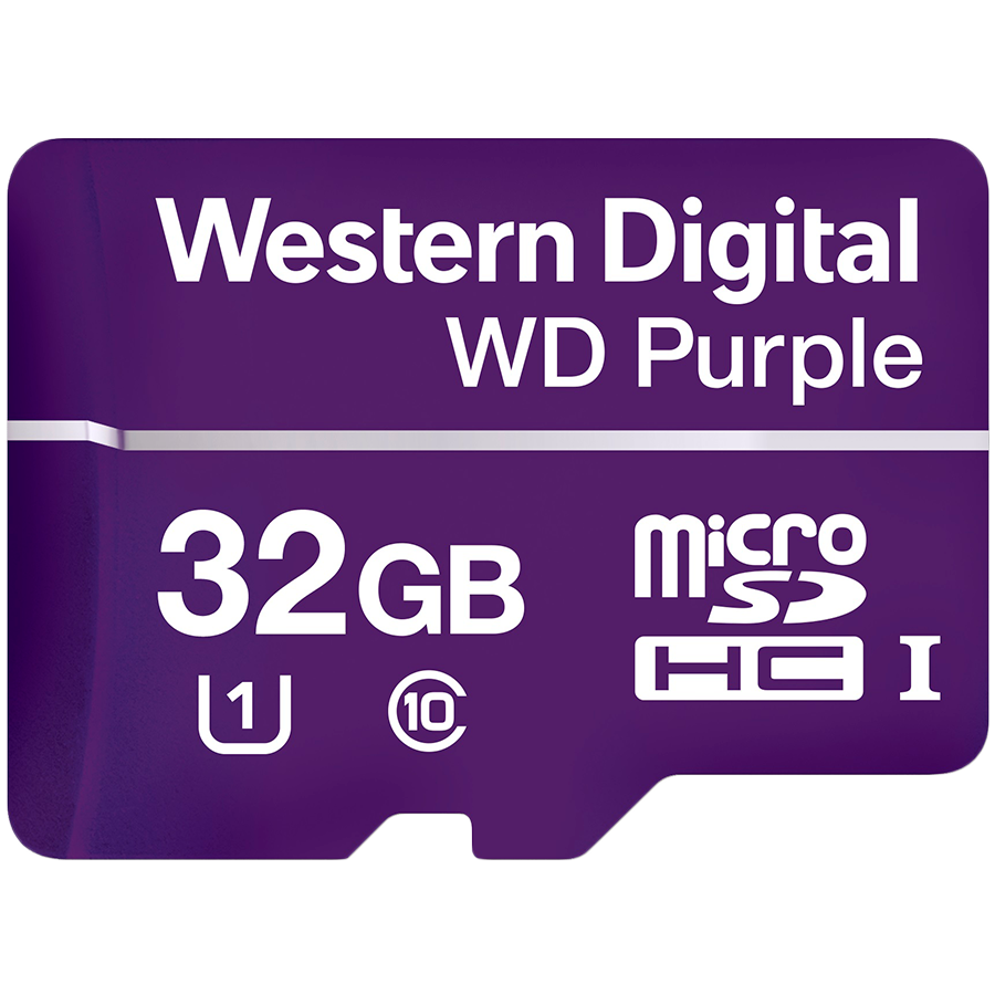 Western Digital Microsdhc card wd purple sc qd101 ultra endurance 32gb, sda 6.0, speed class 10, tbw 16