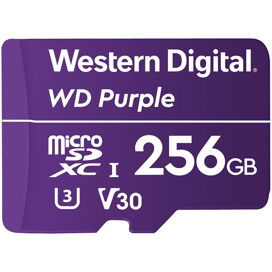 MicroSDXC Card WD Purple SC QD101 Ultra Endurance 256GB, SDA 6.0, Speed Class 10, TBW 128 10