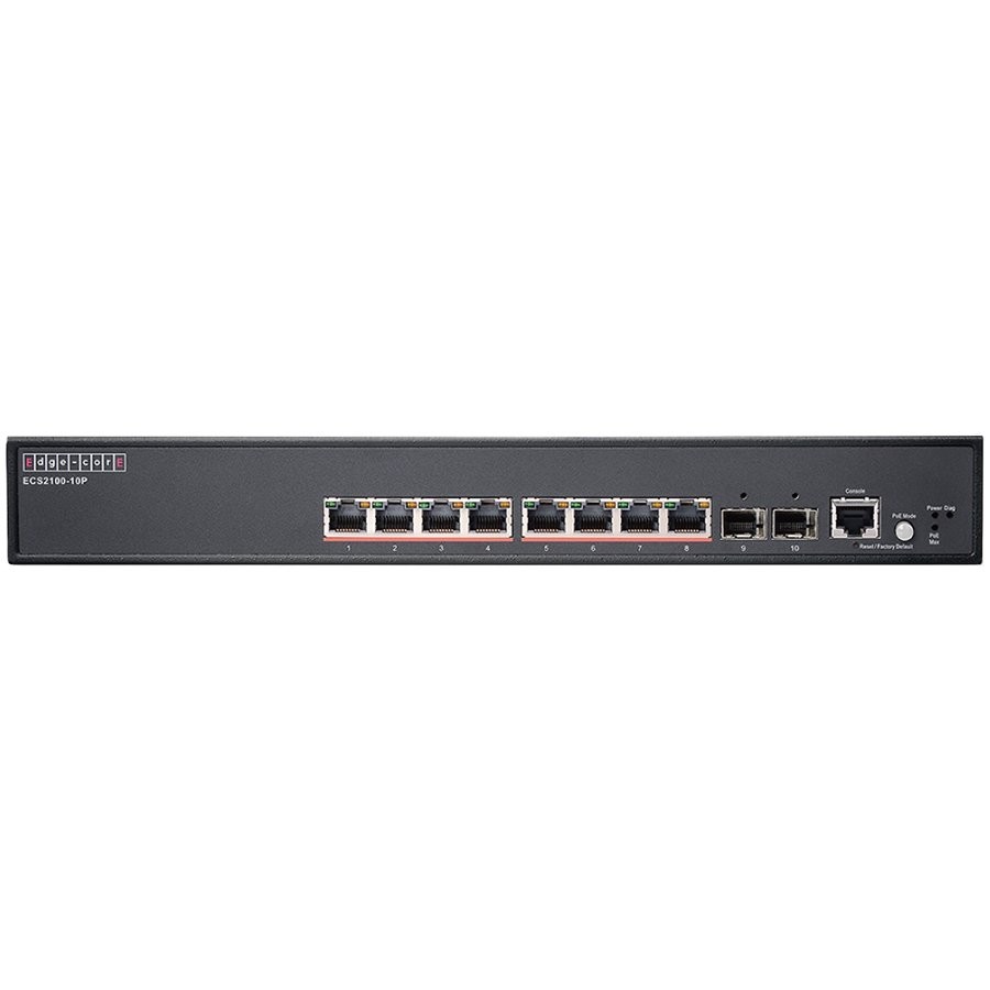 EDGECORE 8 ports 10/100/1000Base-T + 2G SFP uplink ports with 8 port PoE (125W) (125W)