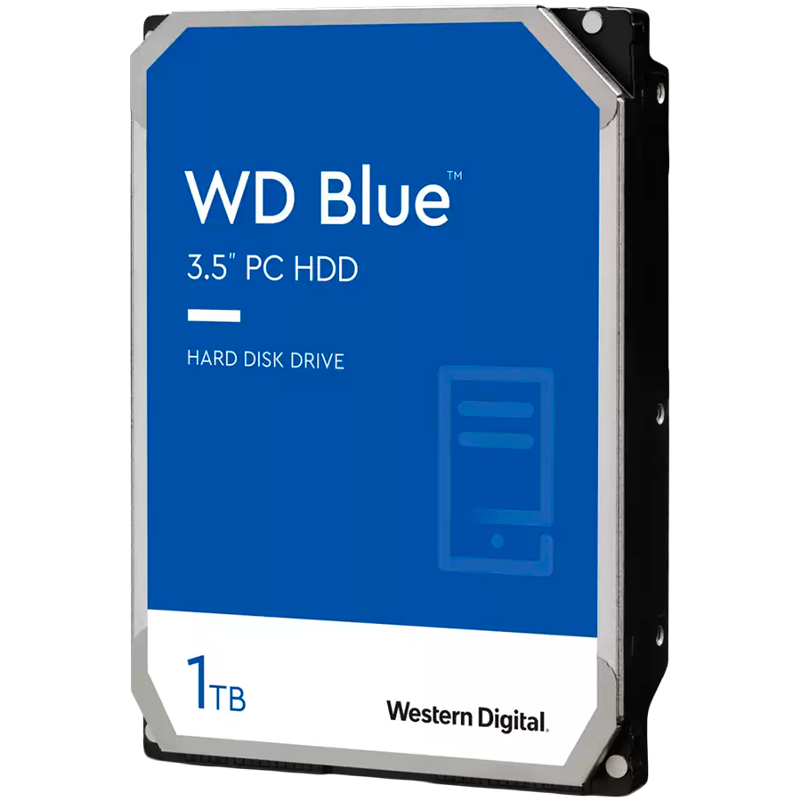 HDD Desktop WD Blue 1TB CMR, 3.5'', 64MB, 5400 RPM, SATA