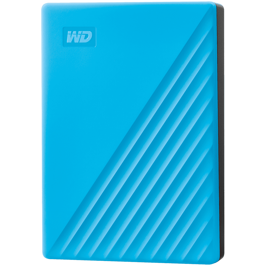 HDD Extern WD My Passport 4TB, 256-bit AES hardware encryption, Backup Software, Slim, USB 3.2 Gen 1 Type-A up to 5 Gb/s, Blue S