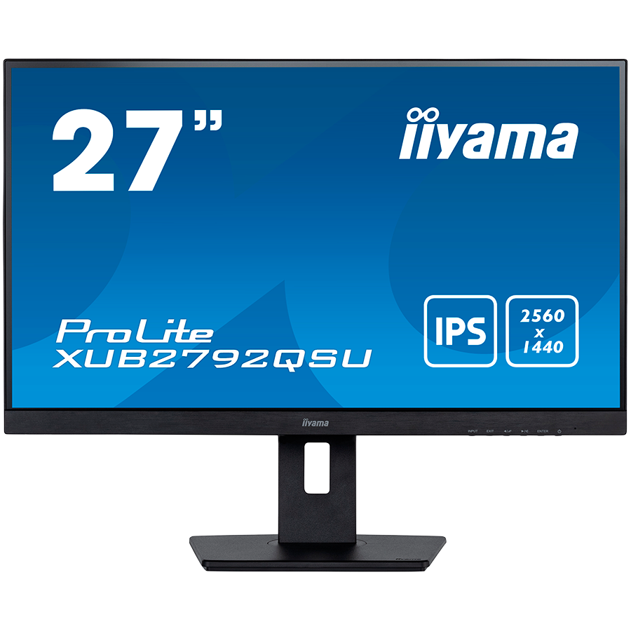 Iiyama 27 ete ips-panel, ultra slim line, 2560x1440 wqhd, 5ms, freesync, 15cm height adj. stand, 350cd/m², vga, hdmi, displaypo